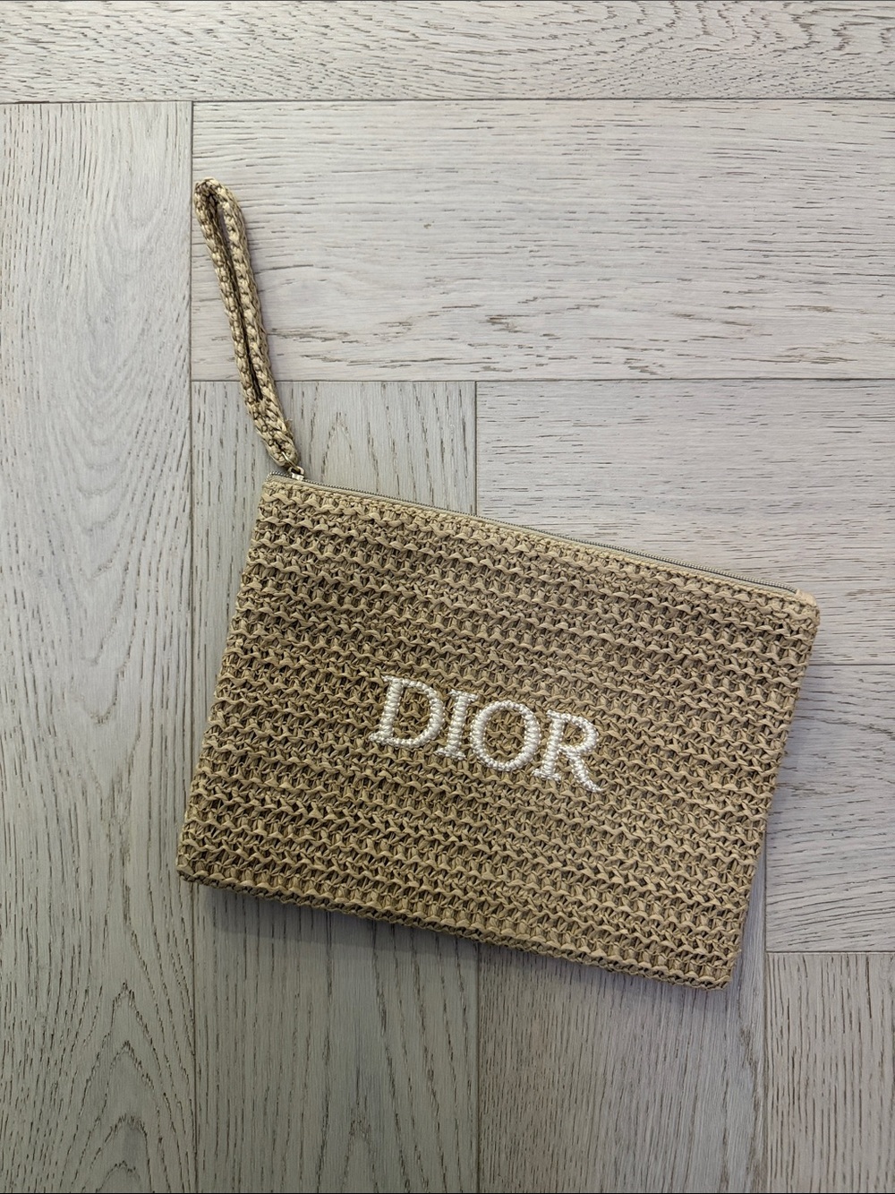 Dior rattan clutch